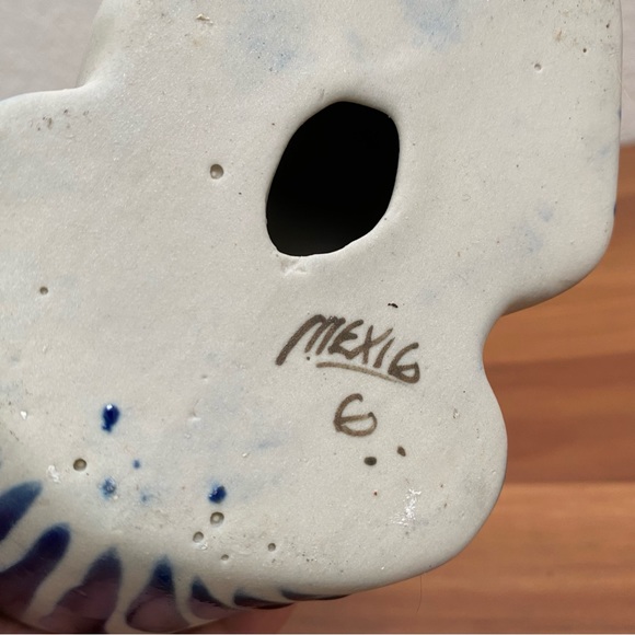 Tonala Mexican Art Pottery Gray/Blue Stretching Cat Ceramic 5” Figurine - Picture 13 of 13